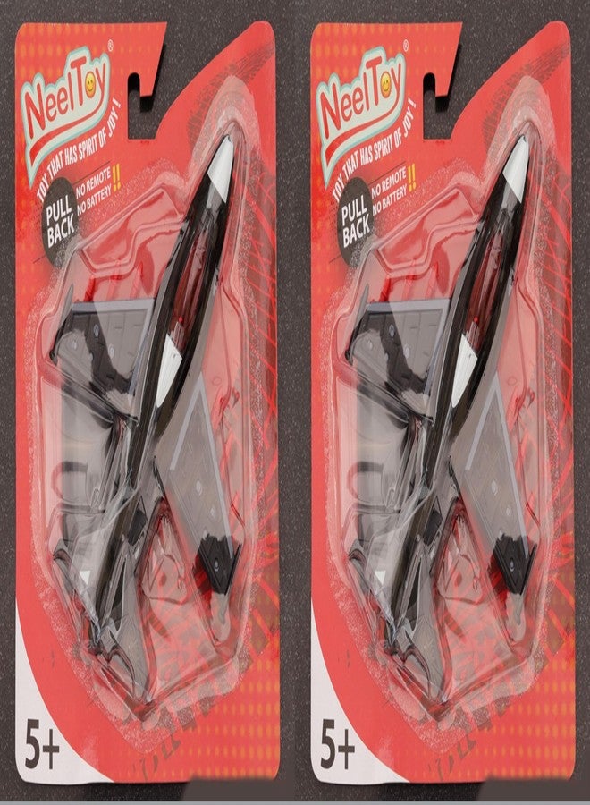 YUIOP - F16 Plane - 2 Pcs - Army Fighter Plane - Friction Powered Pull Back Toy Plane - Realistic Design - Die Cast Plane - Vibrant Colors - Pack of 2 - Image 5